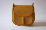 Unicolor Bag Leather Mustard 23x22x9 100% Leather Made in Italy COD.CFS