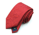 Unicolor Ties Cashmere Design Red 100% silk COD.CU005