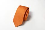 Jacquard ties Diamantino Unicolor Orange 100% silk COD.211-CC