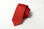 Jacquard ties Diamantino Unicolor Red 100% silk COD.303-RS