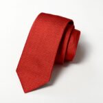 Jacquard ties Diamantino Unicolor Red 100% silk COD.303-RS