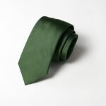 Jacquard ties Saglia Unicolor Green 100% silk COD.727-GA