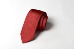 Cravatta Jacquard Tinta Unita Saglia Rosso scuro seta 100% COD.307-RS