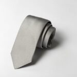 Jacquard ties Saglia Unicolor Light Gray 100% silk COD.901-PB