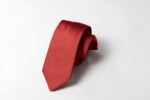 Jacquard ties Saglia Unicolor Red 100% silk COD.303-RS