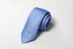 Jacquard ties Vellutino Light Blue/White 100% silk COD.579-SK