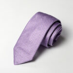 Jacquard ties Vellutino Lilac/White 100% silk COD.573-BB