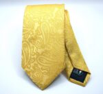 Unicolor Ties Cashmere Design Yellow 100% silk COD.CU001 - Image 2